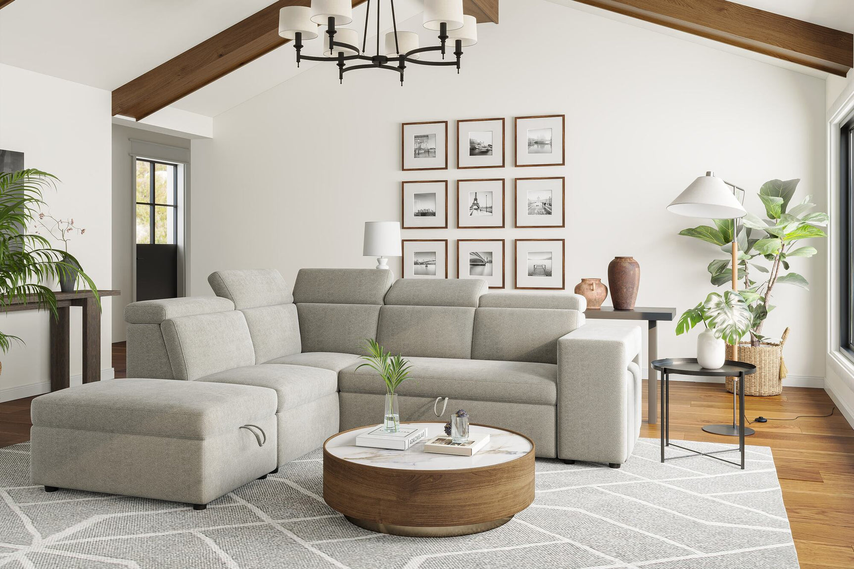 Finn Fabric Sectional Sofa Bed