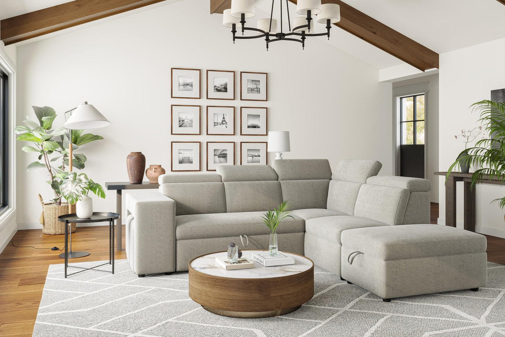 Finn Fabric Sectional Sofa Bed