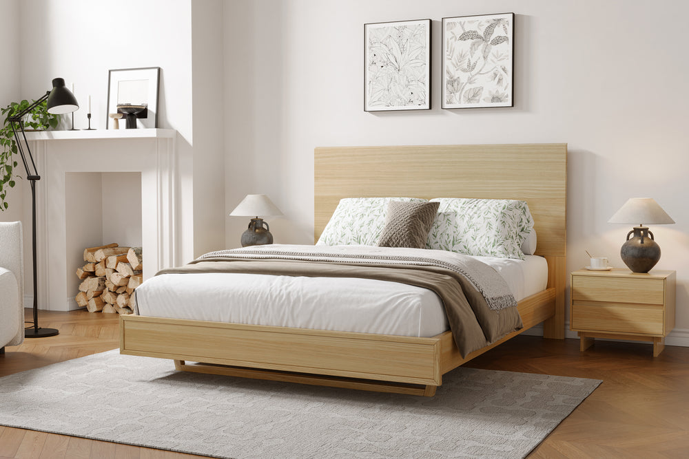 Valencia Fiona Wood Queen Size Bed Frame, Natural