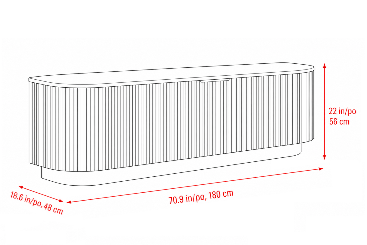 Flutra Wood Media Console