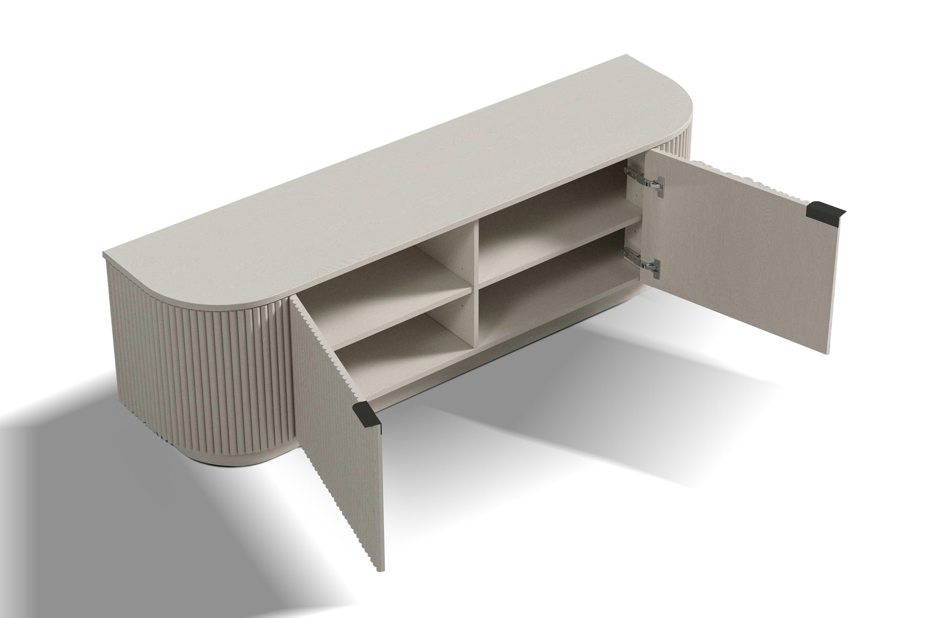 Valencia Flutra Wood Media Console, White