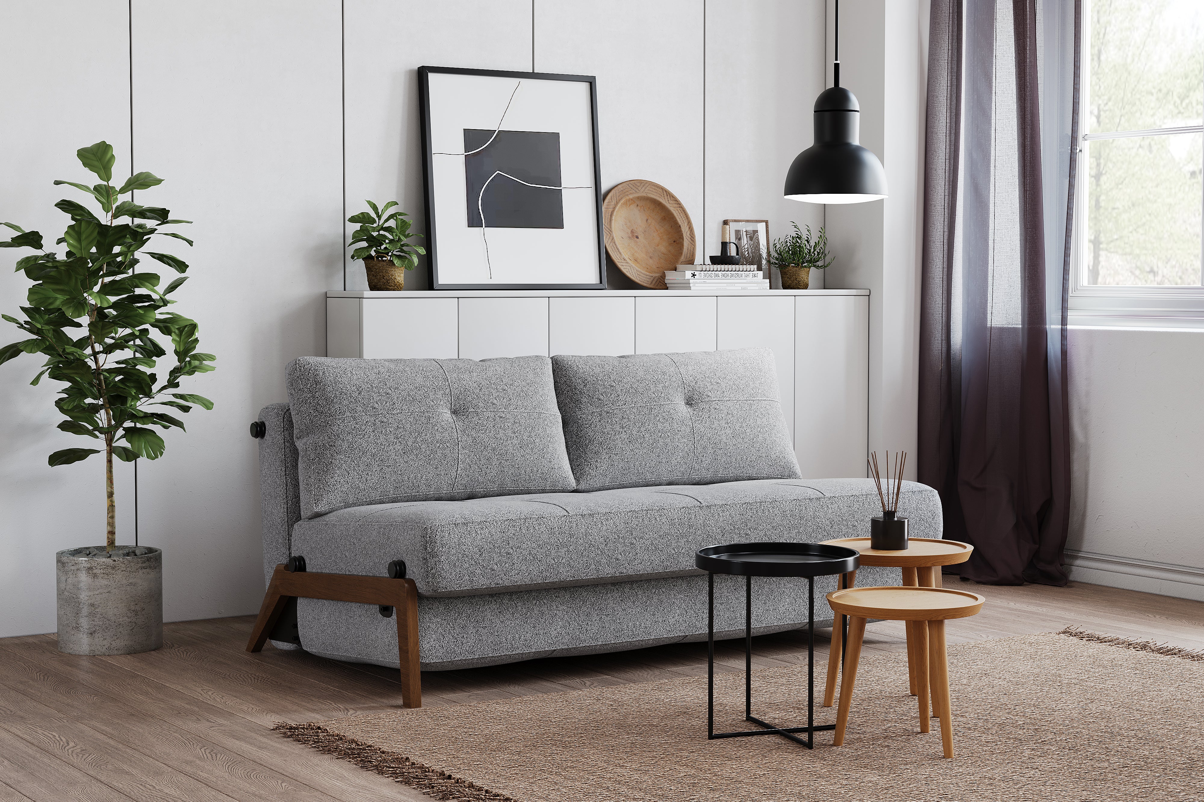 Valencia Francesco Fabric Sofa Bed, Light Grey