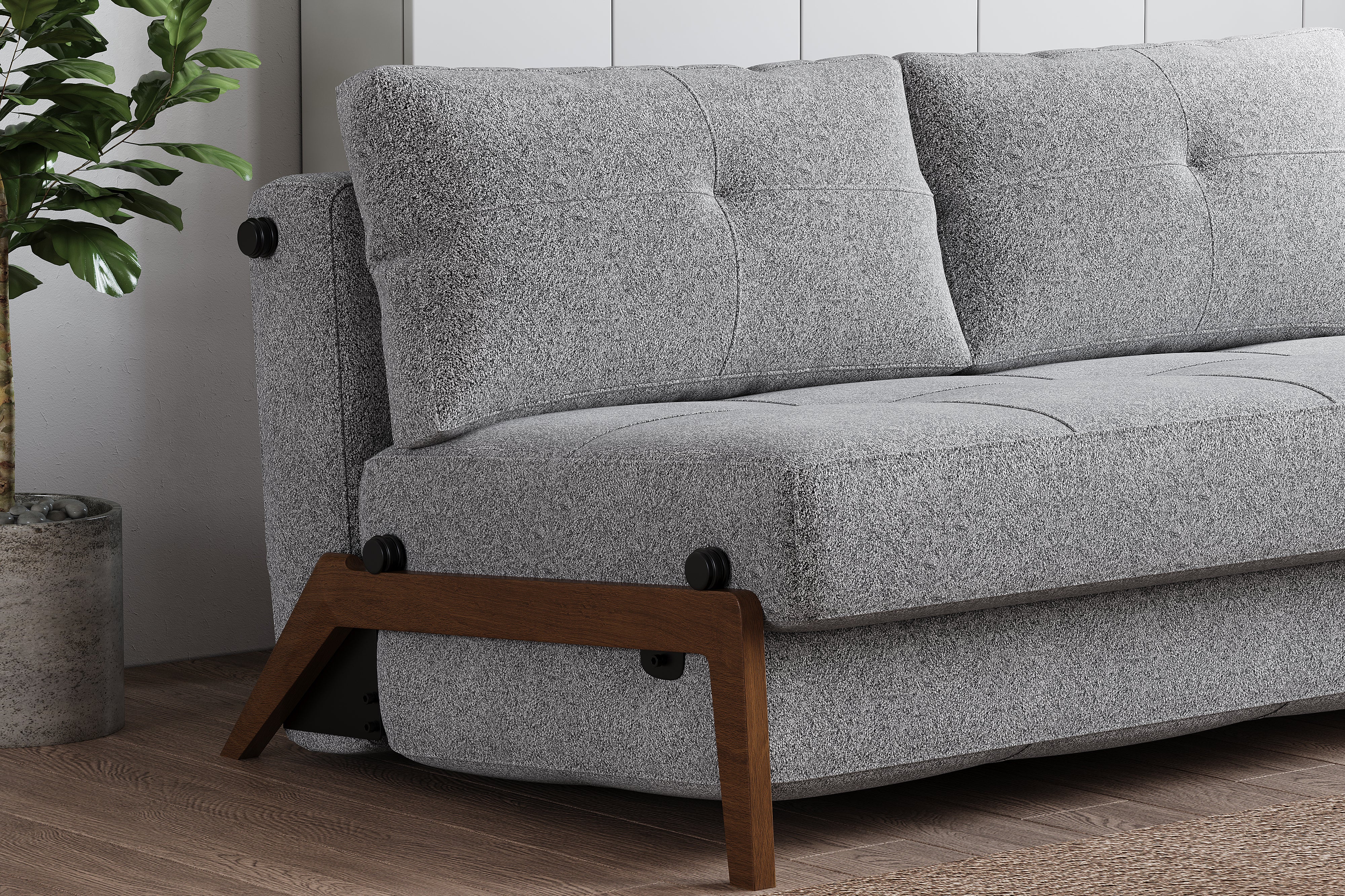 Valencia Francesco Fabric Sofa Bed, Light Grey