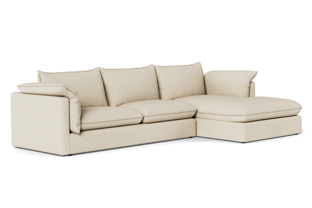 Valencia Frederick Fabric Modular Sofa, Three Seats With Right Chaise, Beige