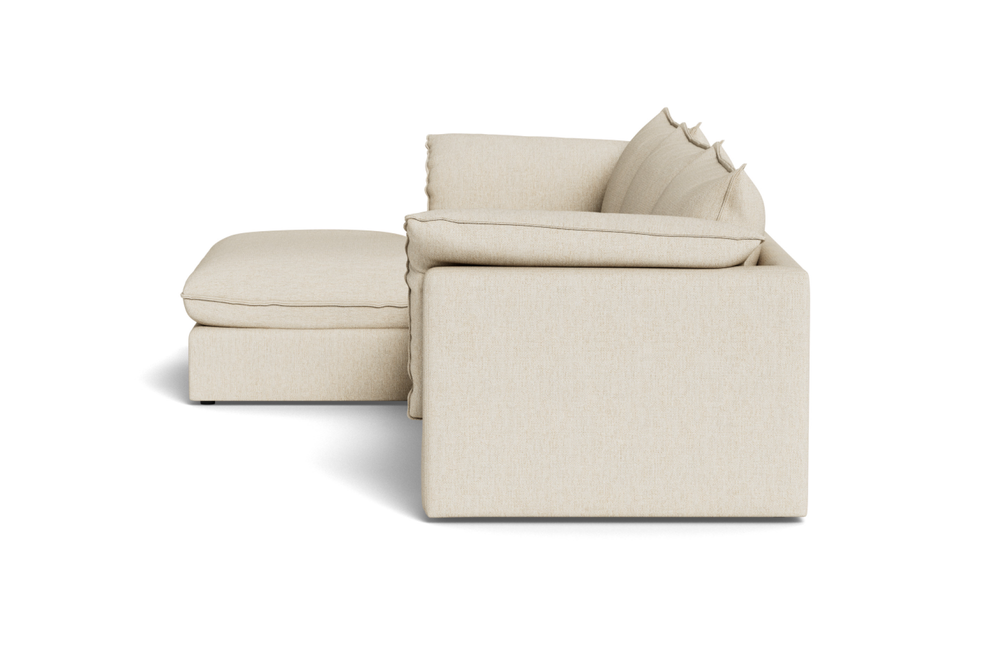 Valencia Frederick Fabric Modular Sofa, Three Seats With Left Chaise, Beige