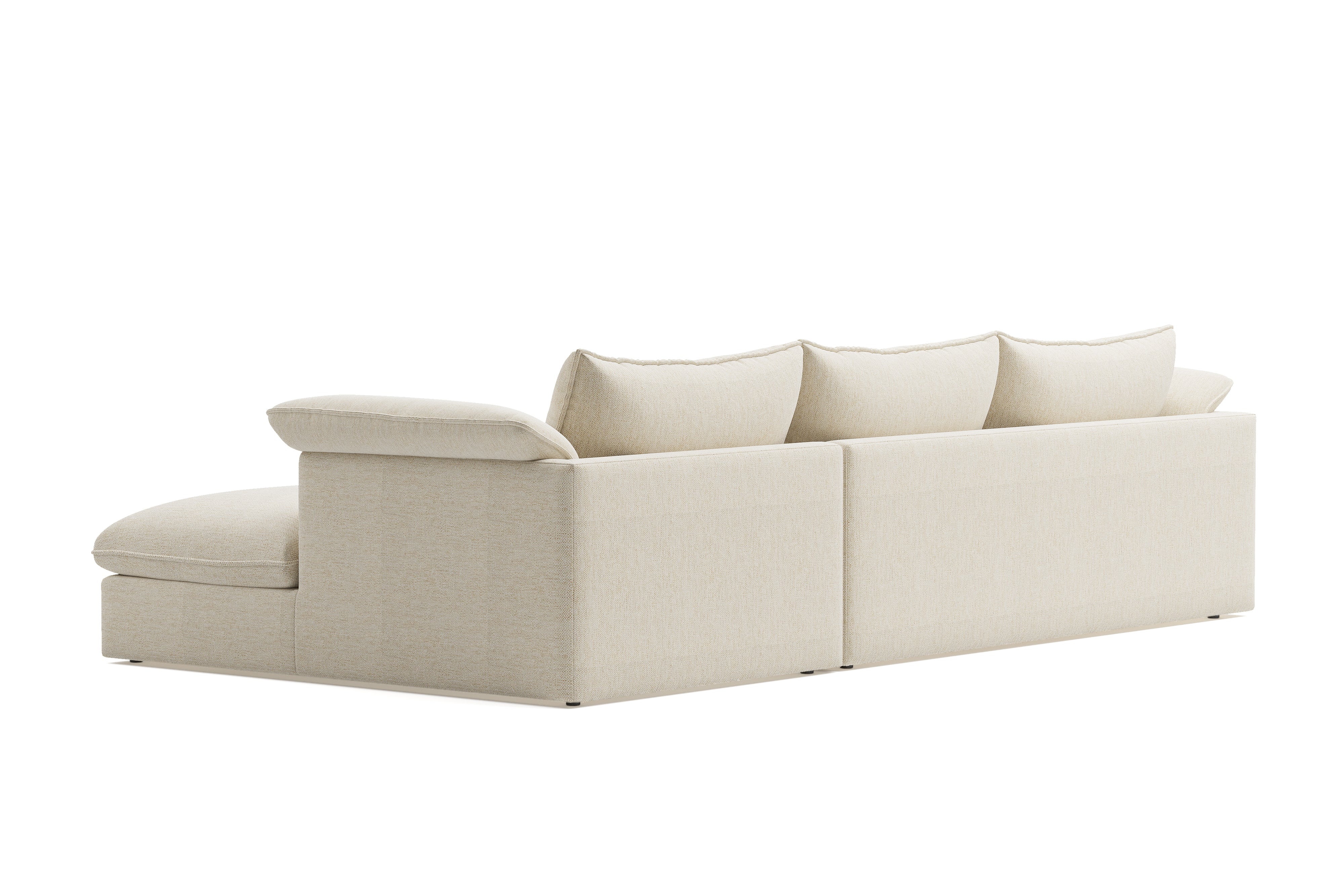 Valencia Frederick Fabric Modular Sofa, Three Seats With Right Chaise, Beige