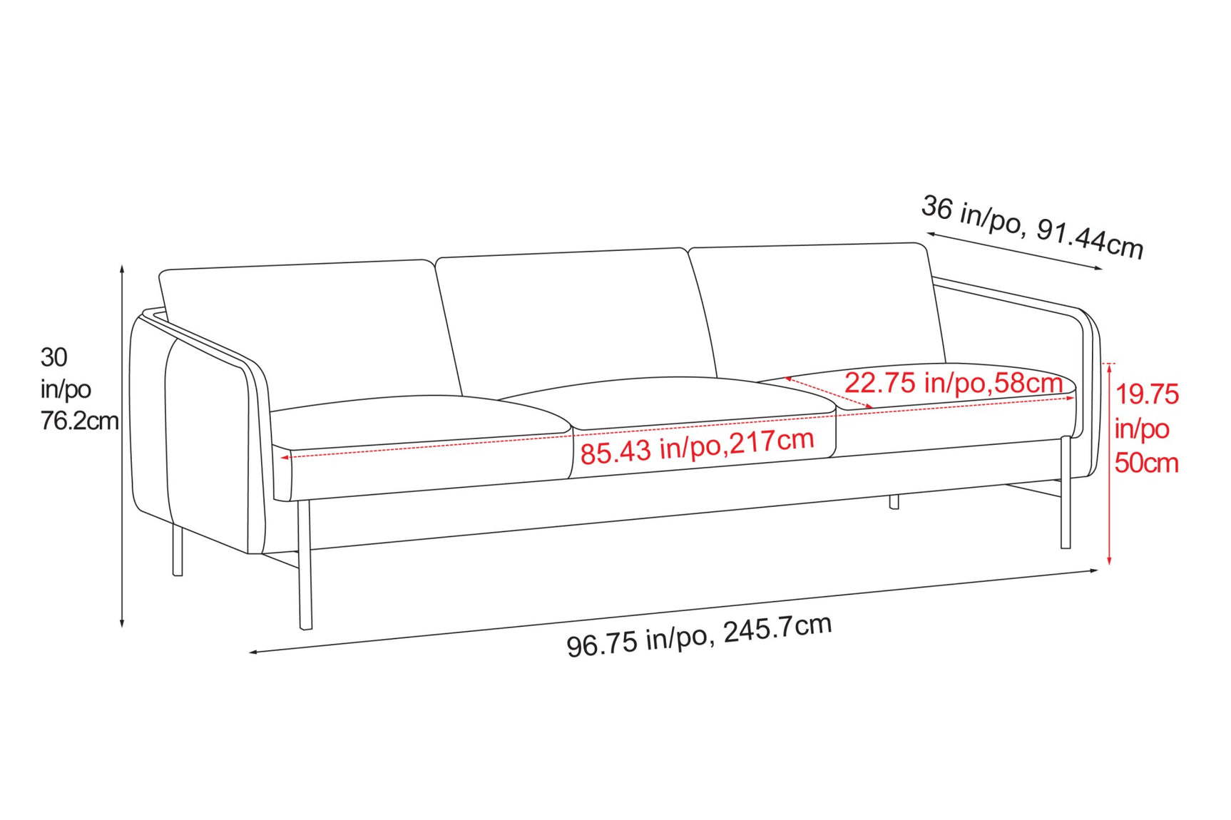 Gabriele Leather Sofa
