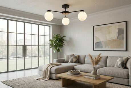 ELTON Black Scandinavian Ceiling Lamp 3