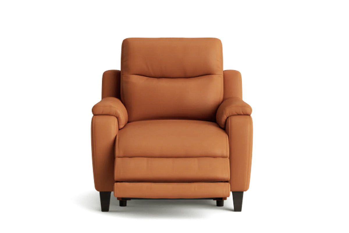 Valencia George Top Grain Leather Recliner Seat, Cognac