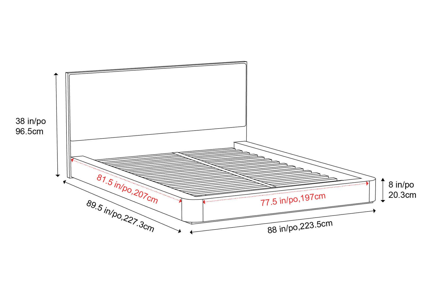 Gianna Wood Bed Frame
