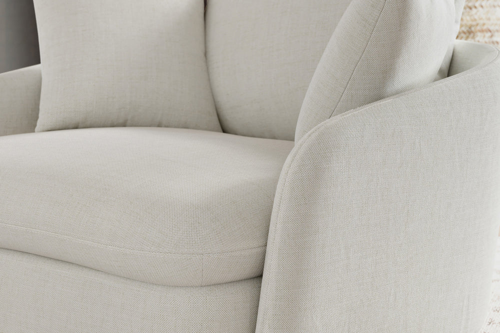 Valencia Giorgia Glacier White Fabric Accent Chair