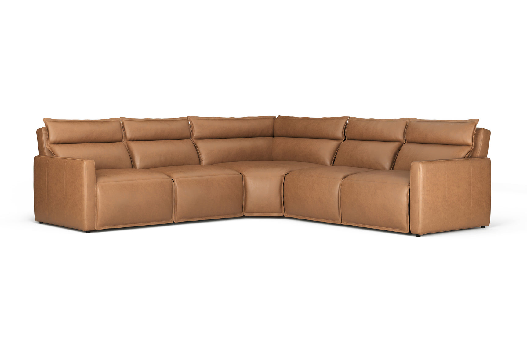 Giovanni Leather Dual Recliner Corner Sectional Sofa