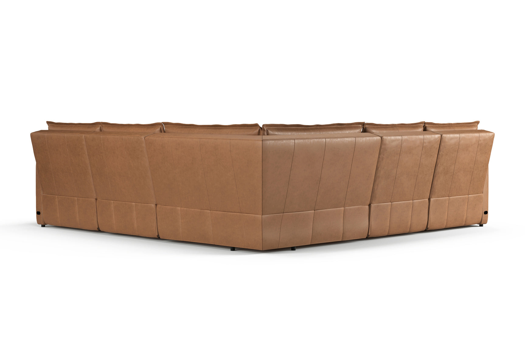 Giovanni Leather Dual Recliner Corner Sectional Sofa