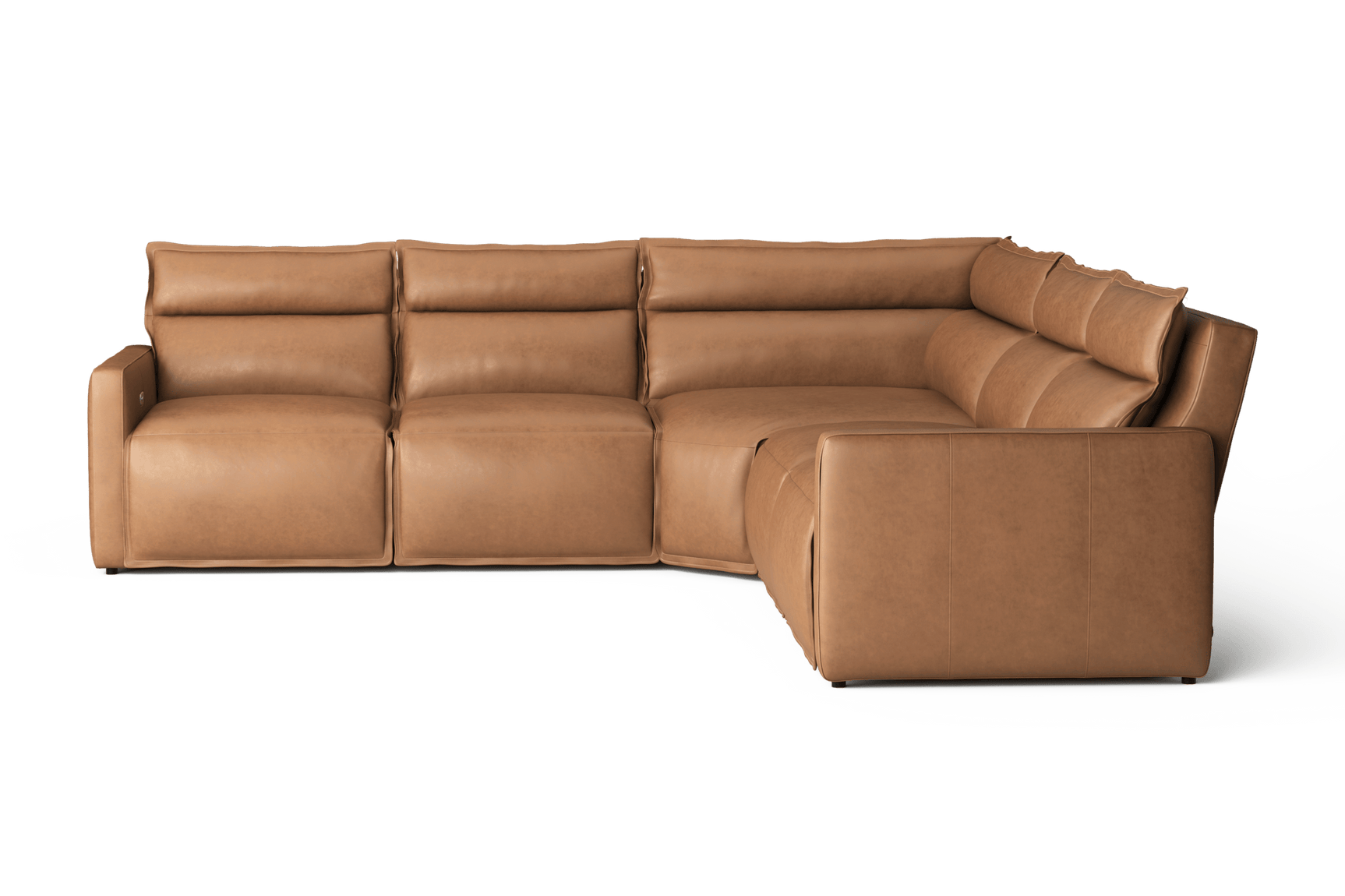 Giovanni Leather Dual Recliner Corner Sectional Sofa