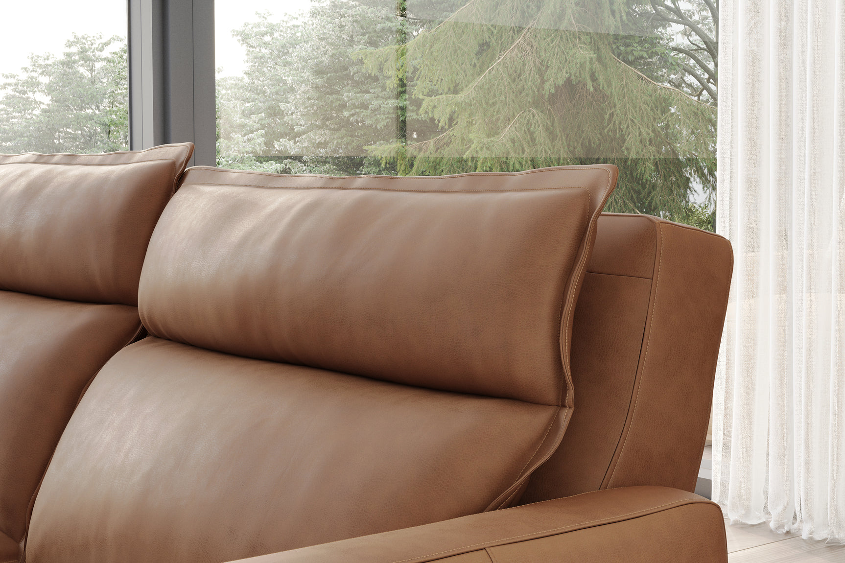 Giovanni Leather Dual Recliner Corner Sectional Sofa