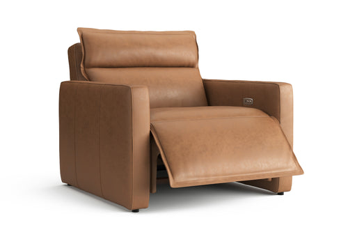 Valencia Giovanni Leather Recliner Chair, Camel Brown