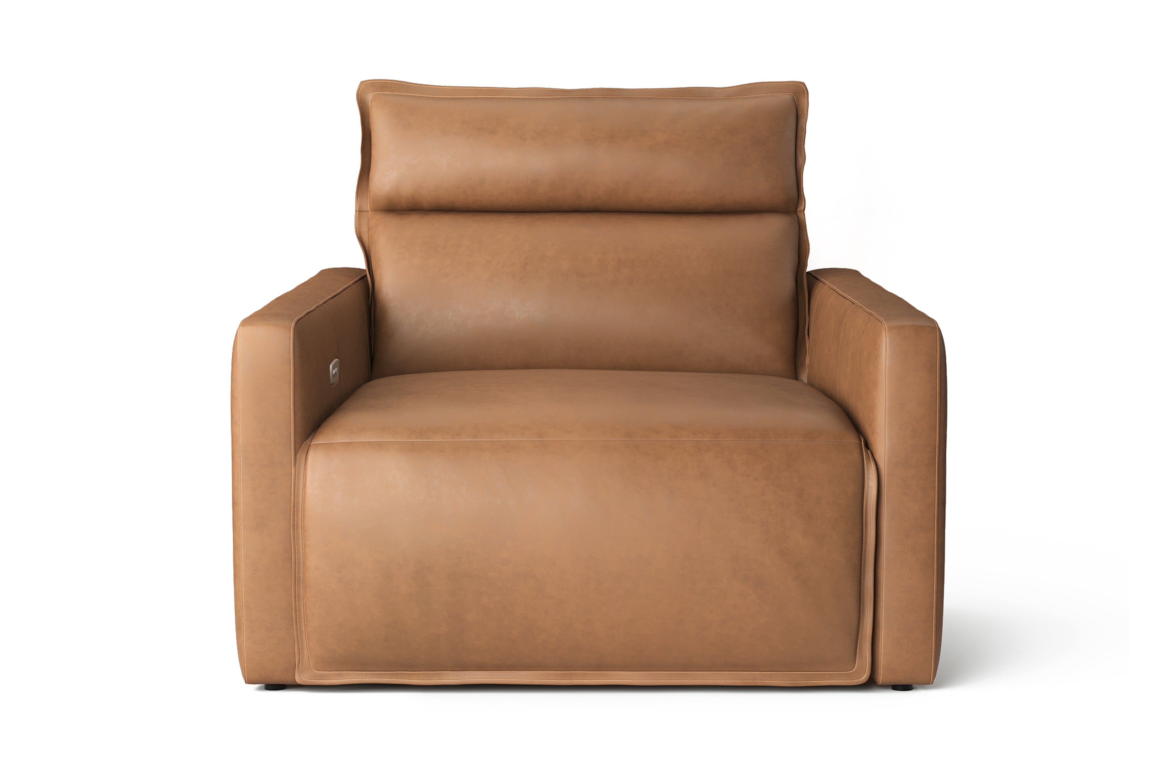 Valencia Giovanni Leather Recliner Chair, Camel Brown