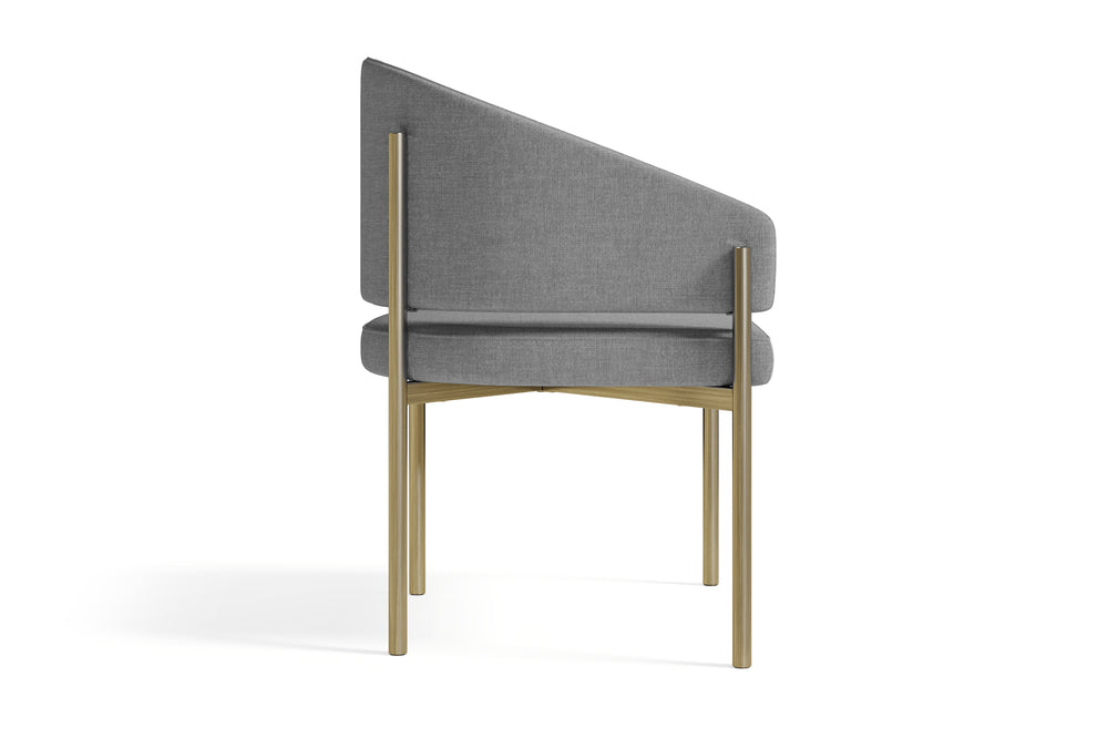 Valencia Giulietta Fabric Dining Chair, Charcoal Grey