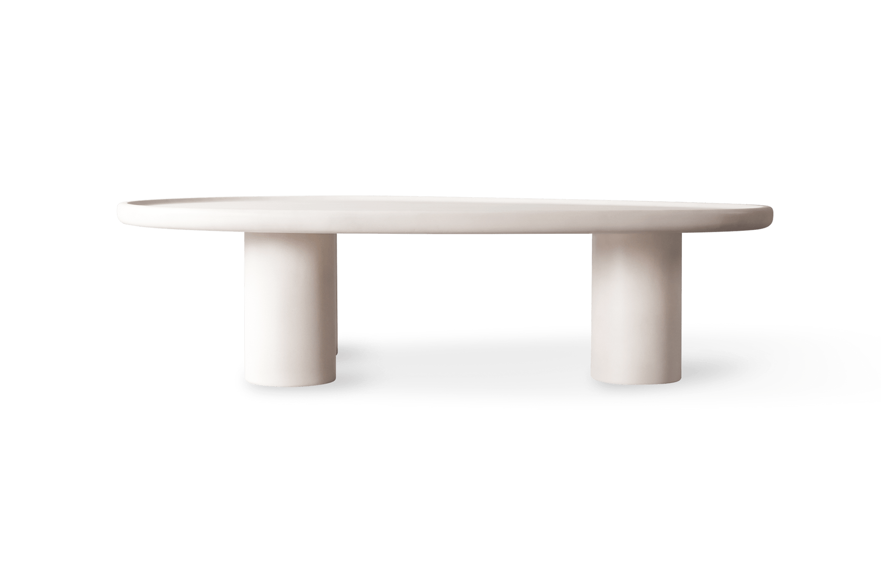 Valencia Granito Concrete Outdoor Almond Coffee Table, White