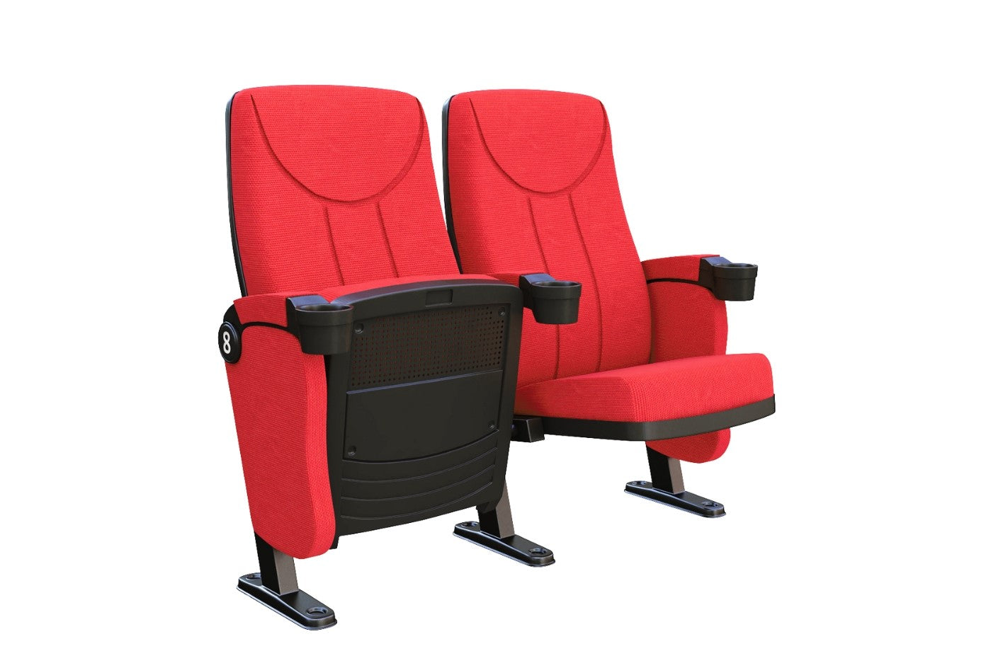 Valencia Gregory Fabric Commercial Cinema Auditorium Seats, Red