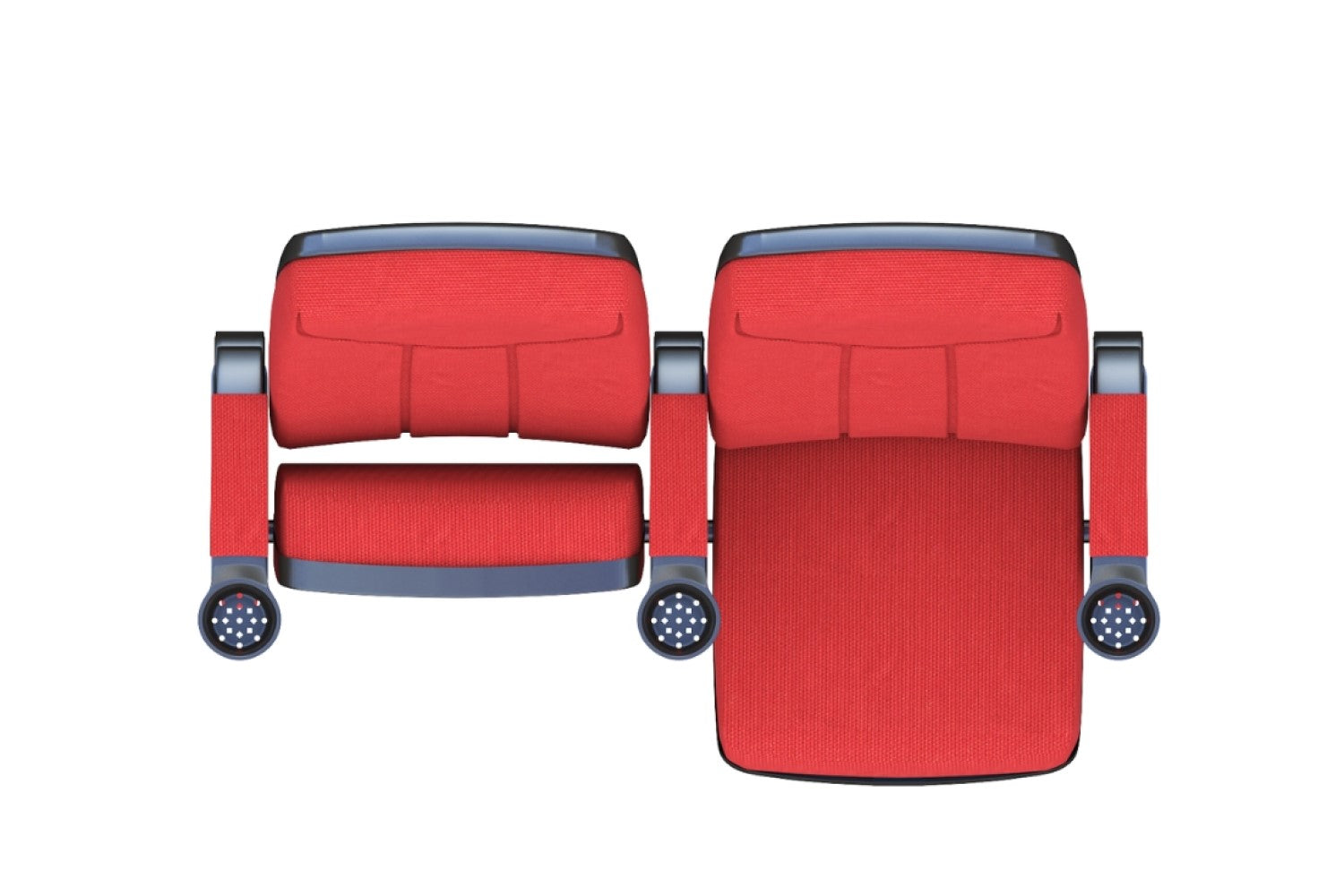 Valencia Gregory Fabric Commercial Cinema Auditorium Seats, Red