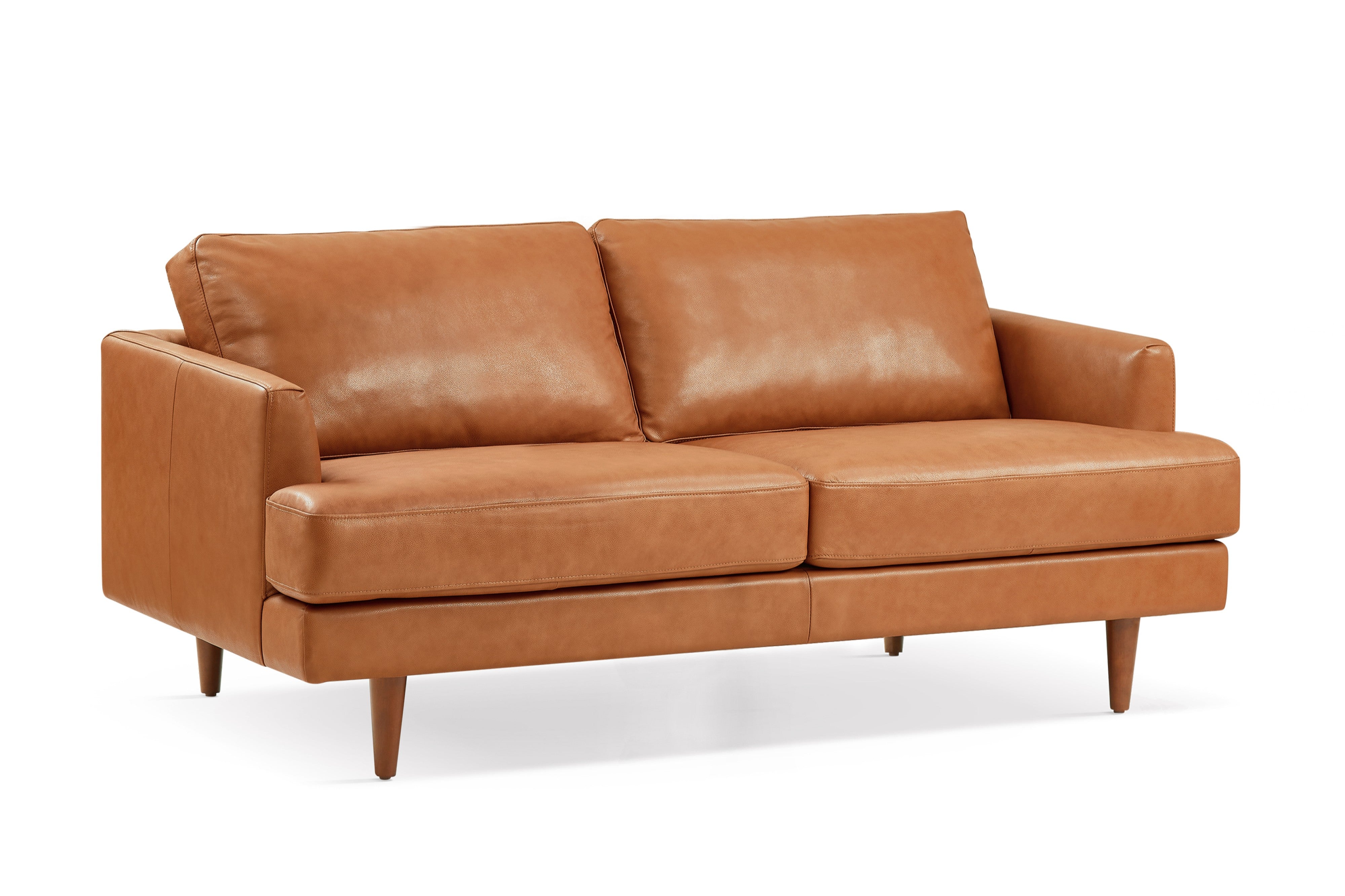 Valencia Grosseto Top Grain Leather Loveseat Sofa, Cognac