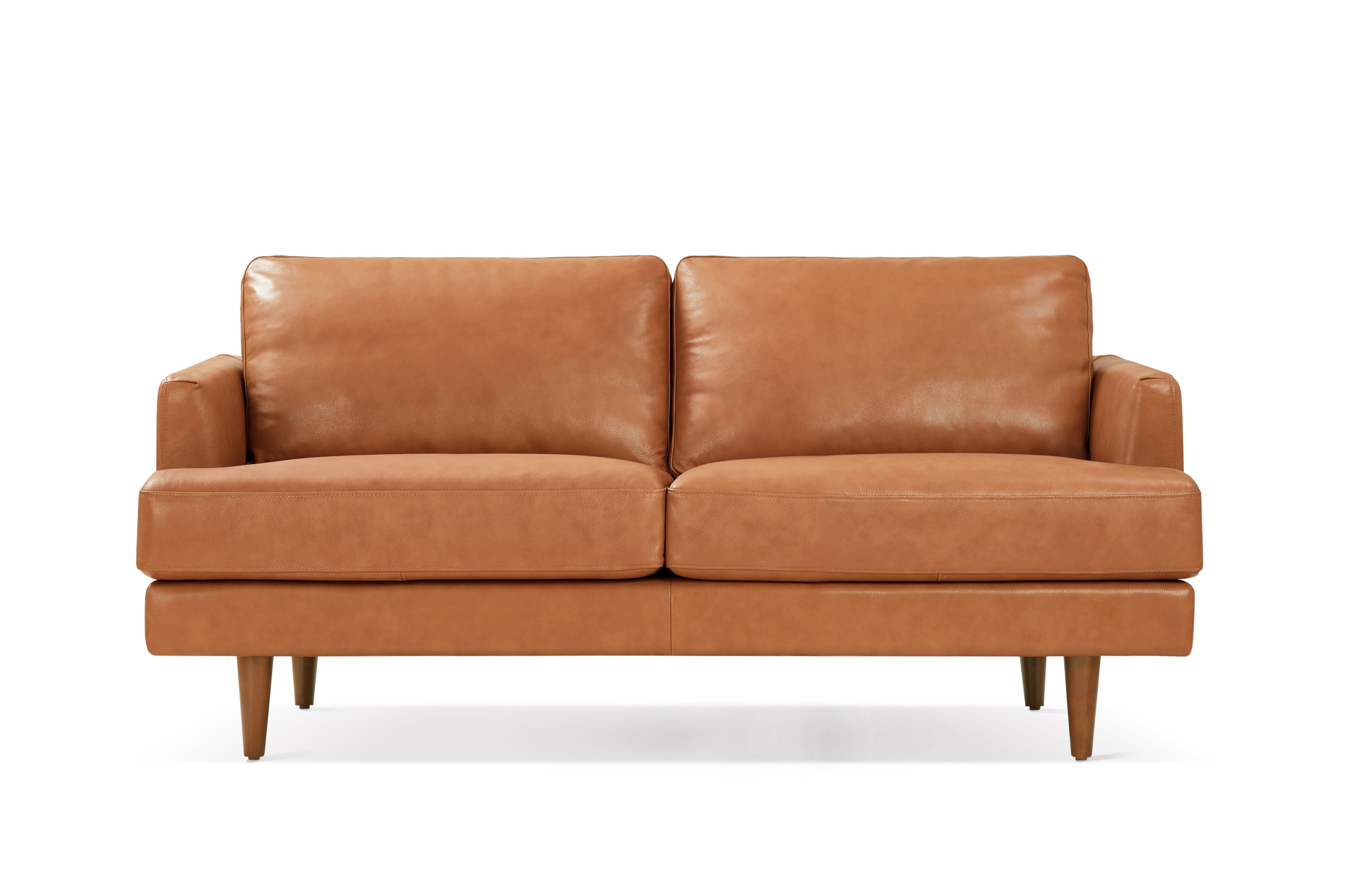 Valencia Grosseto Top Grain Leather Loveseat Sofa, Cognac