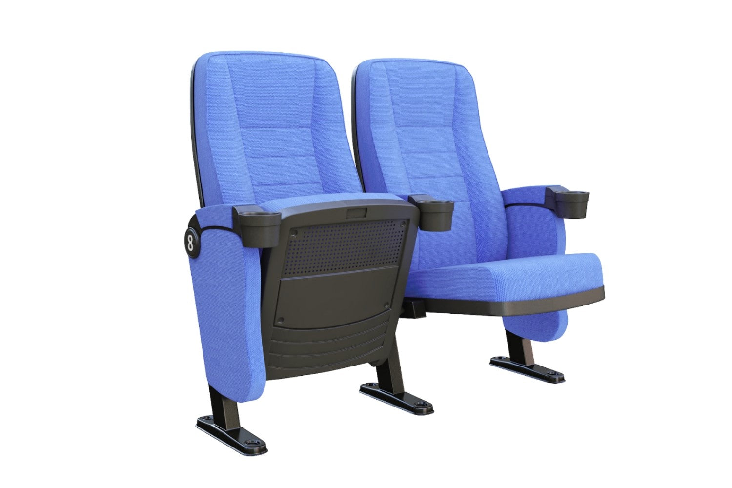 Valencia Gustavo Fabric Commercial Cinema Auditorium Seats, Blue