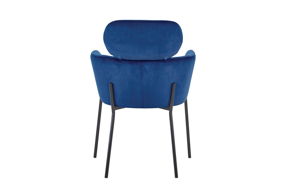 Valencia Hanner Velvet Dining Chair (Blue - Set of 2)