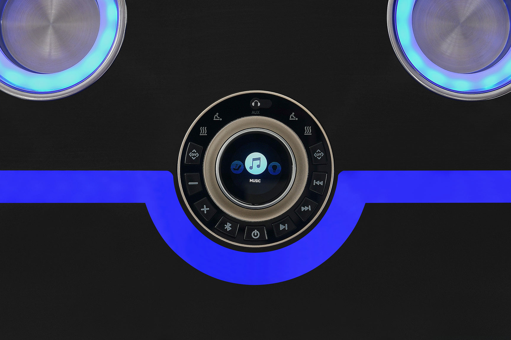 Harbour Immersive Audio Leather Dual Recliner Sofa with Console