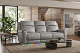 Harbour Immersive Audio Leather Dual Recliner Sofa with Console