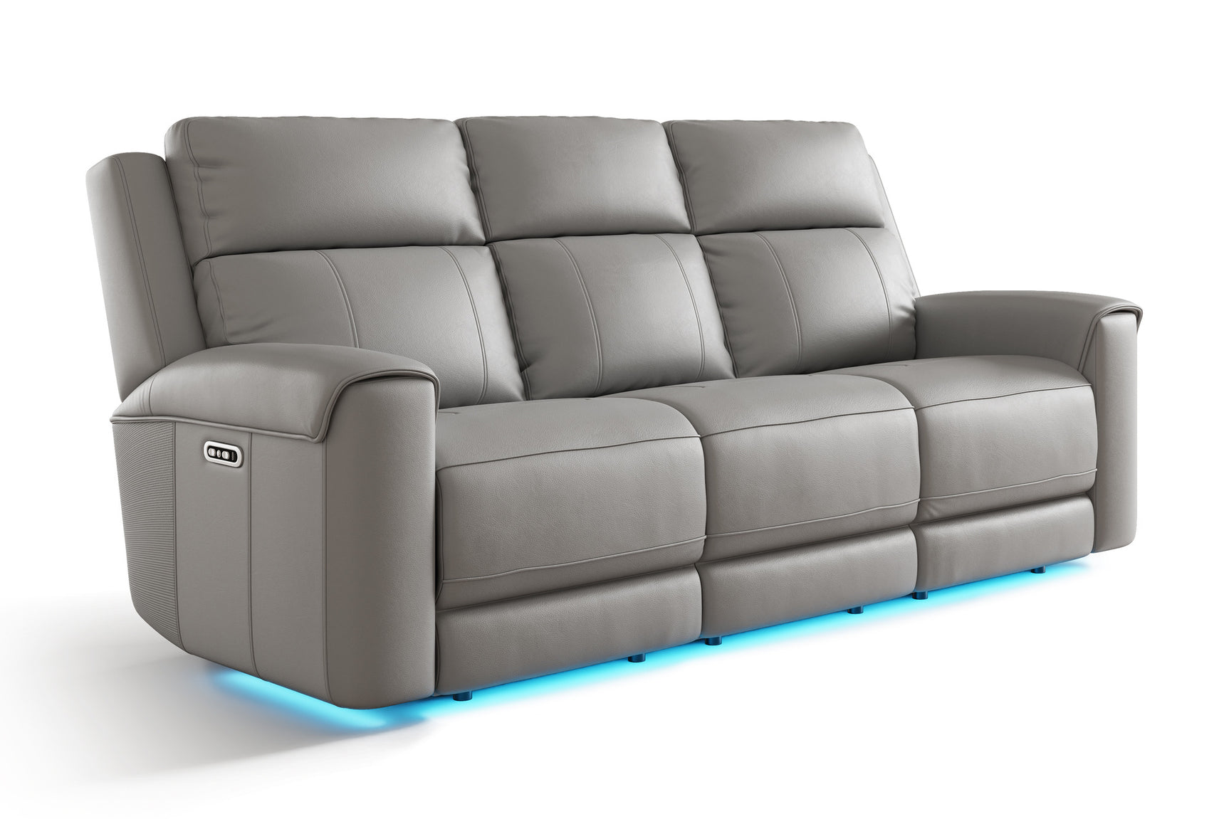 Harbour Immersive Audio Leather Dual Recliner Sofa with Console