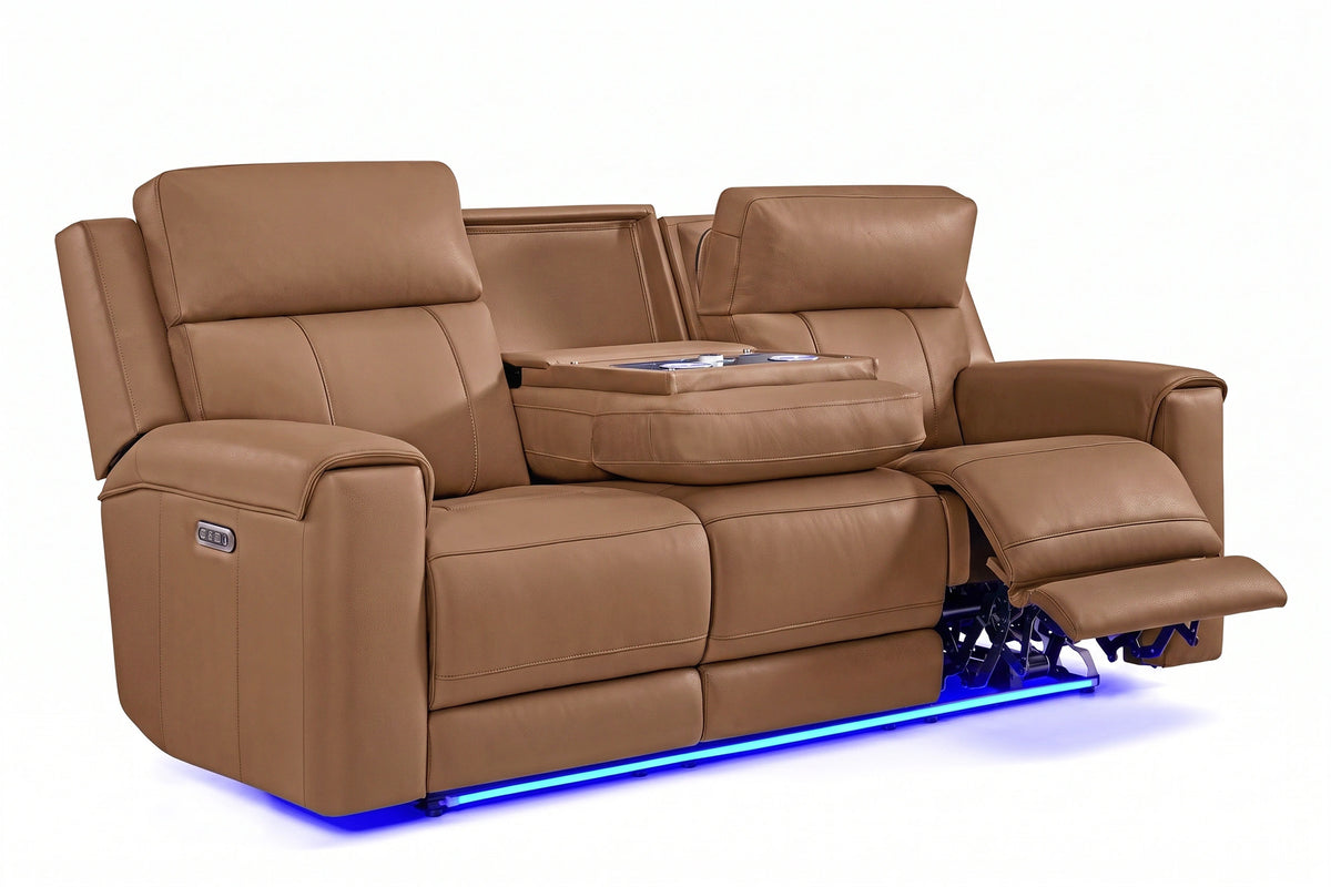 Harbour Immersive Audio Leather Dual Recliner Sofa with Heat & Massage & Ventilation