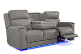 Harbour Immersive Audio Leather Dual Recliner Sofa with Console