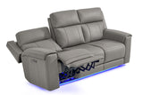 Harbour Immersive Audio Leather Dual Recliner Sofa with Console