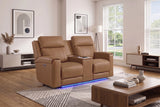 Harbour Immersive Audio Leather Dual Recliner Loveseat Sofa with Heat & Massage & Ventilation