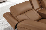 Harbour Immersive Audio Leather Dual Recliner Loveseat Sofa with Heat & Massage & Ventilation