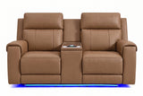 Harbour Immersive Audio Leather Dual Recliner Loveseat Sofa with Heat & Massage & Ventilation