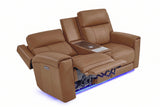 Harbour Immersive Audio Leather Dual Recliner Loveseat Sofa with Heat & Massage & Ventilation