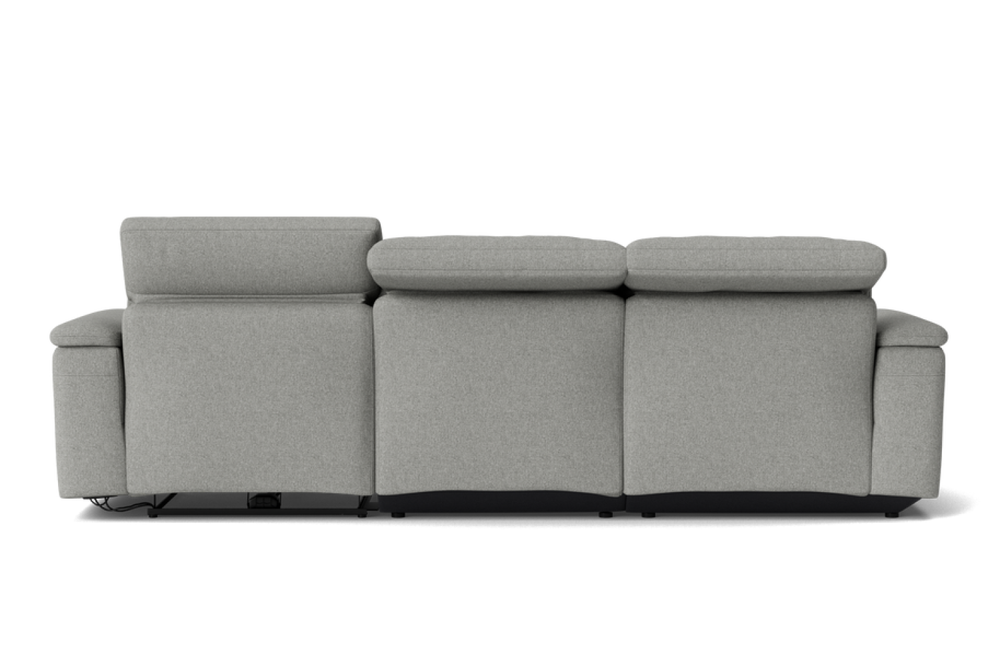 Valencia Honoria Fabric Recliner Three Seats with Left Chaise Sofa, Light Grey