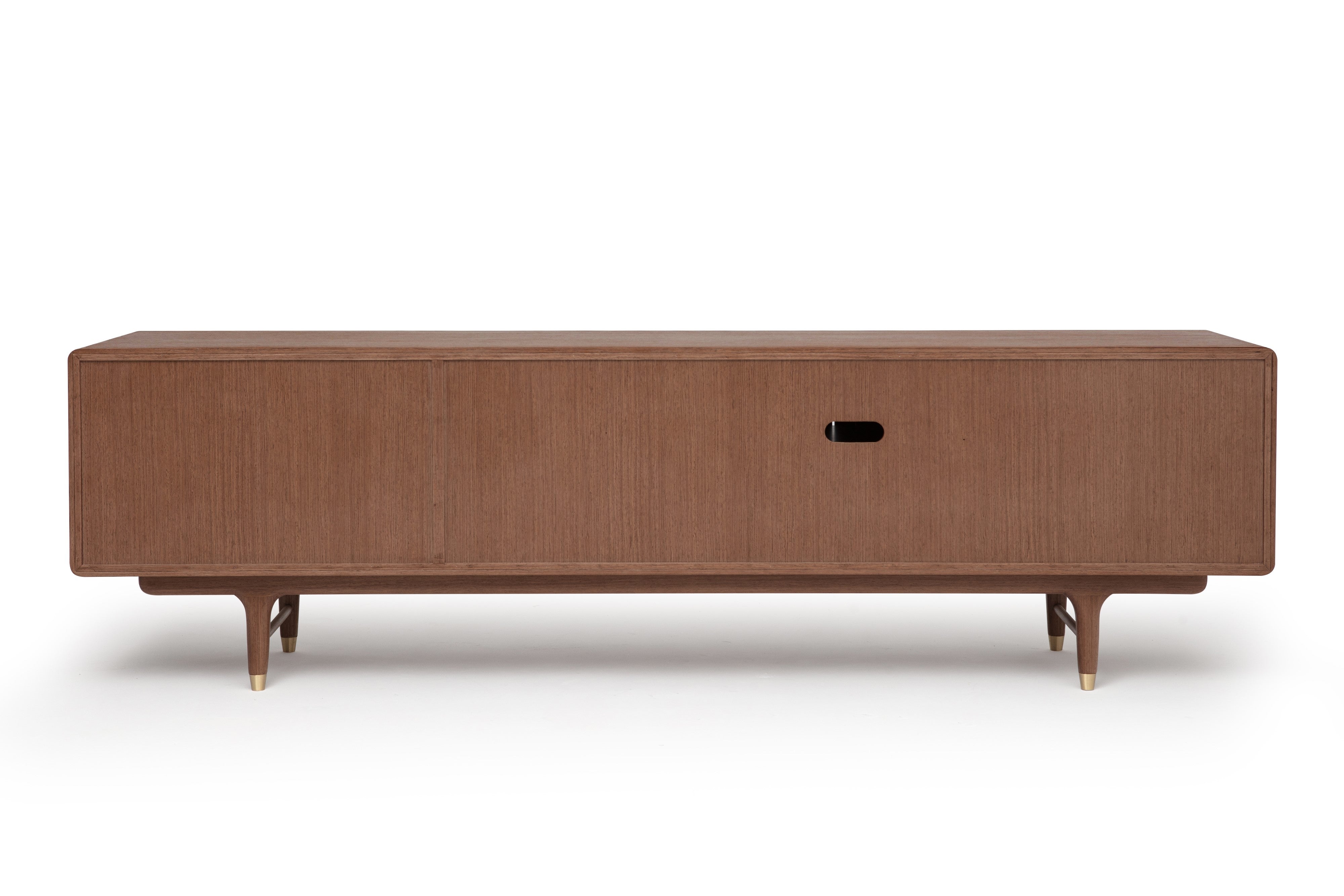 Valencia Humphrey Poplar Wood 200cm Media Console, Walnut