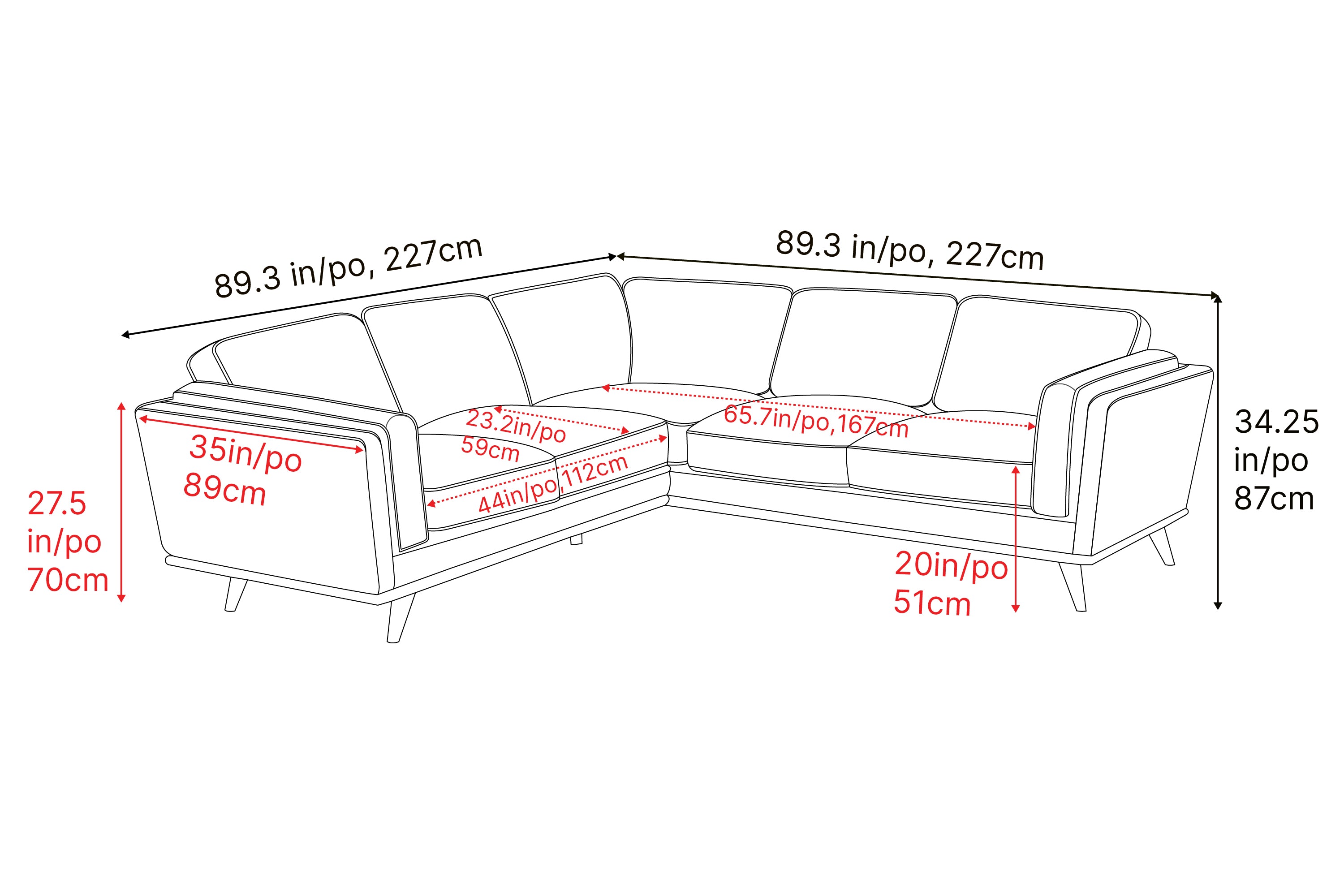 Valencia Artisan L-Shape Corner Leather Sectional Sofa, Cognac