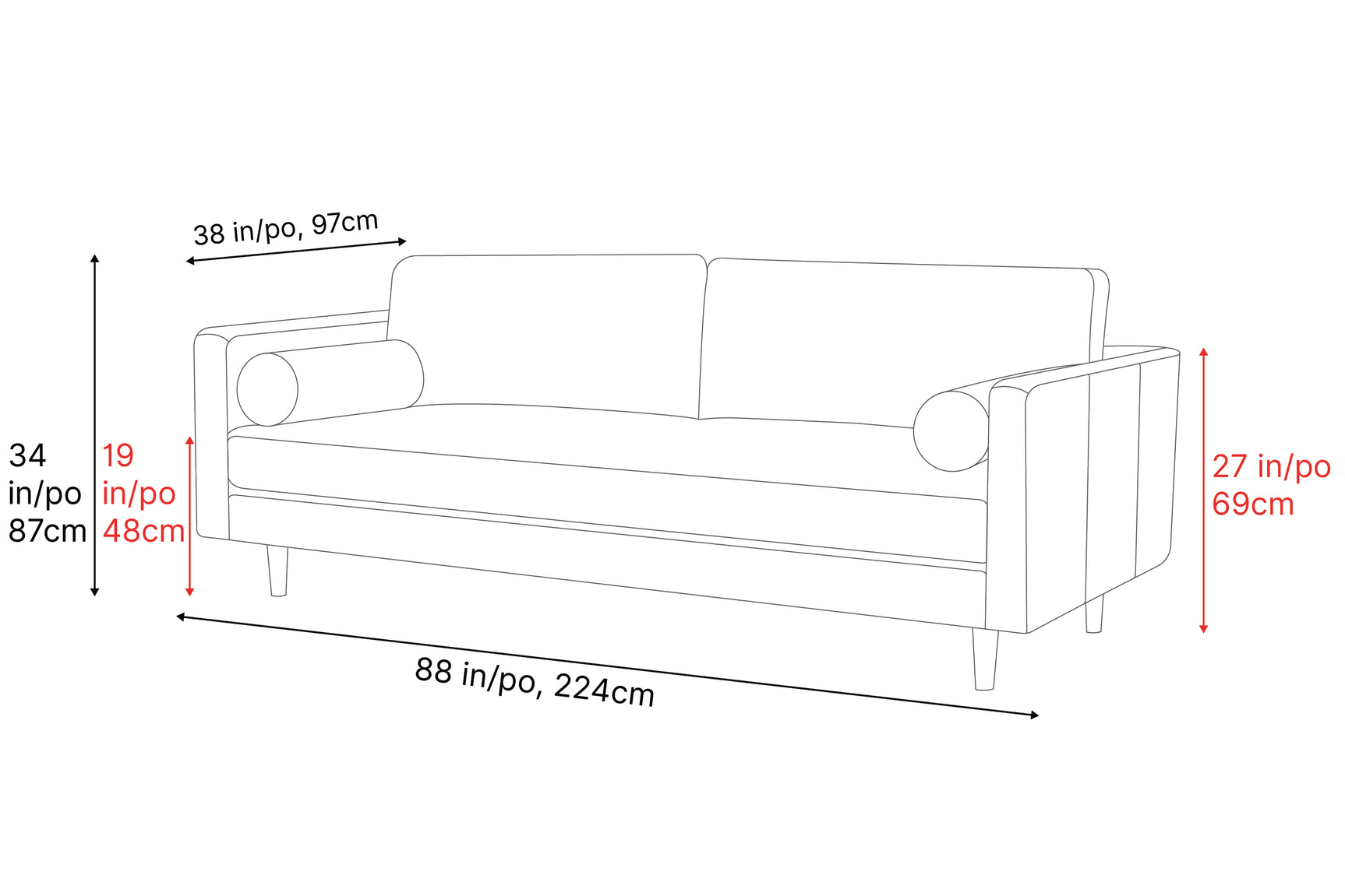 Isabella Leather Sofa