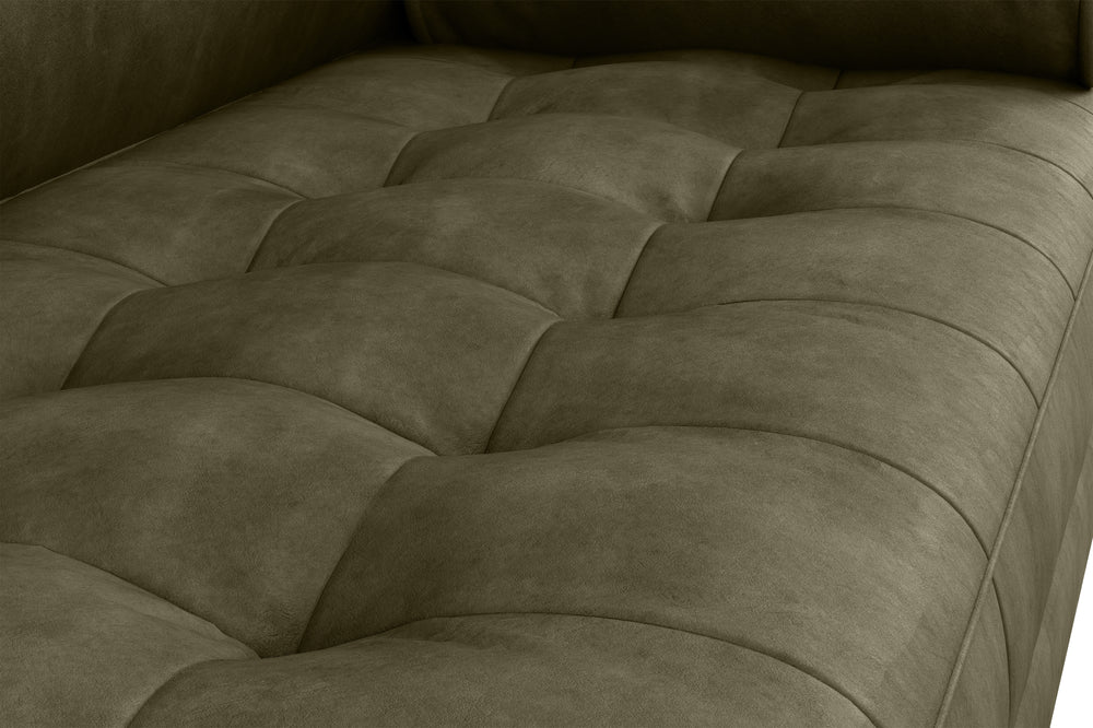 Isabella Leather Grande Sofa, Olive Green