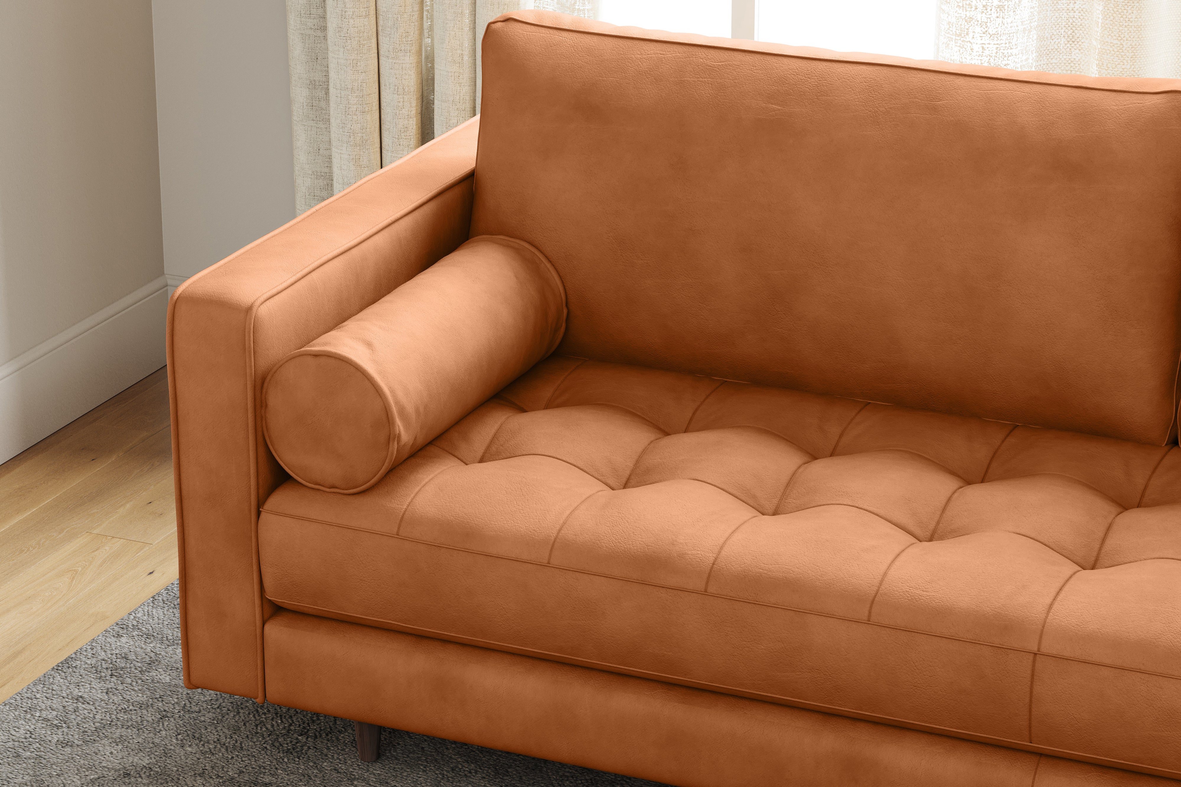 Isabella Leather Grande Sofa, Cognac