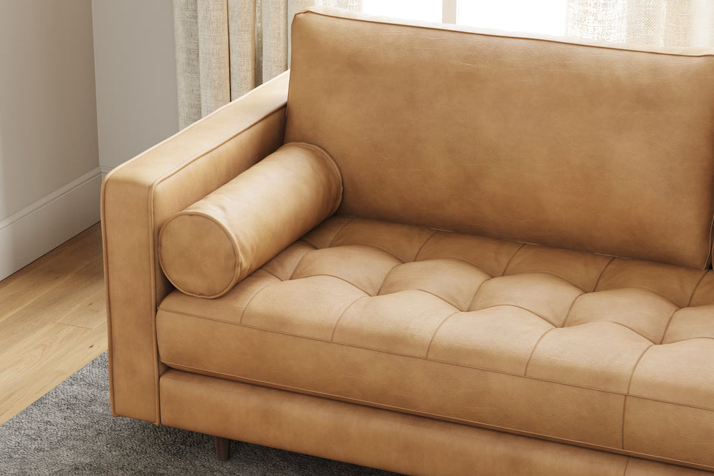 Isabella Leather Grande Sofa, Charme Tan