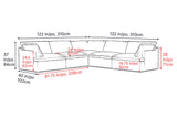 Isola Leather Theater Lounge Modular Sofa