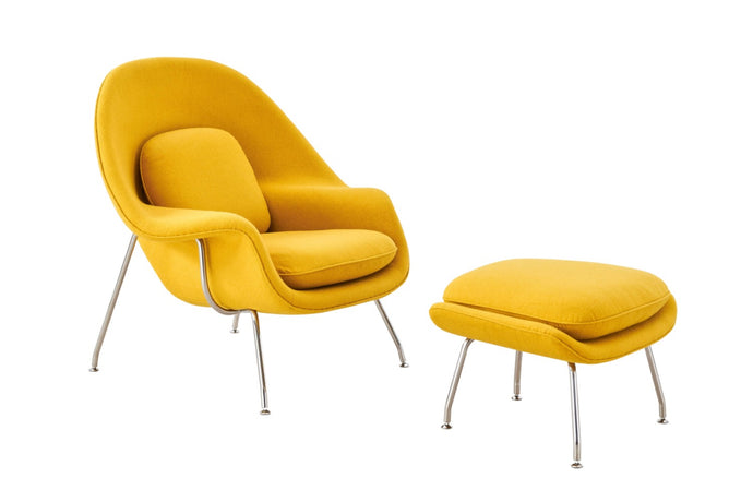 Valencia Aria Cashmere Accent Chair, Yellow Color