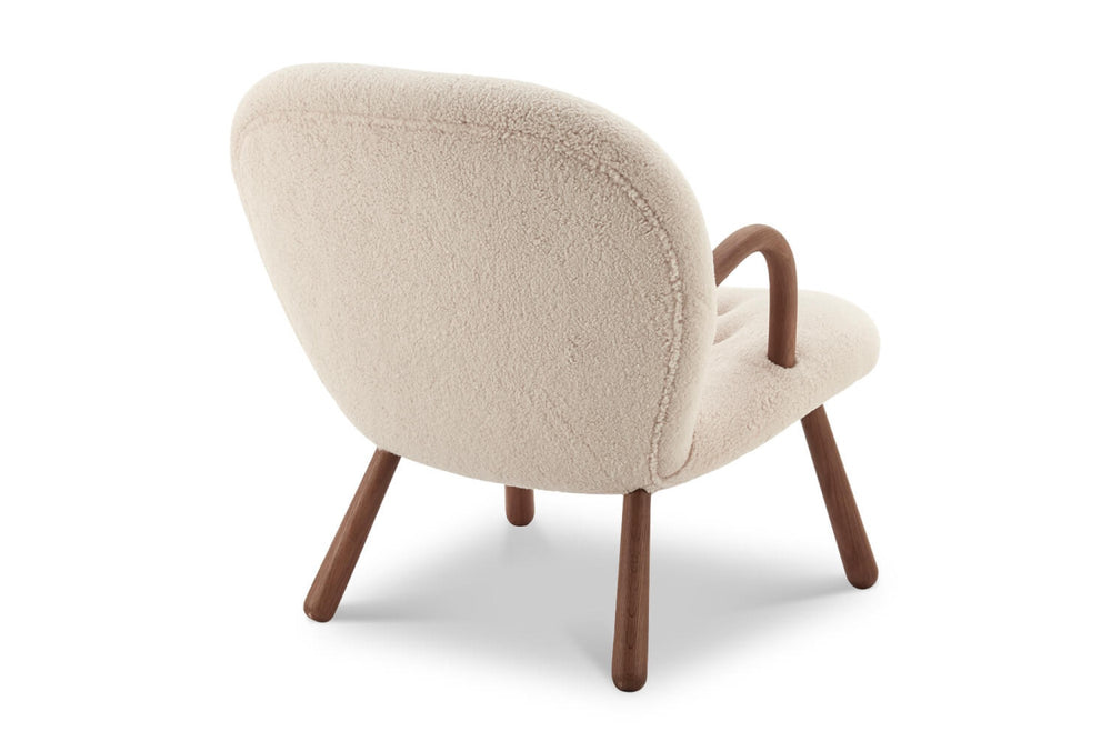 Valencia Nova Faux Sheepskin Accent Chair, Beige Color