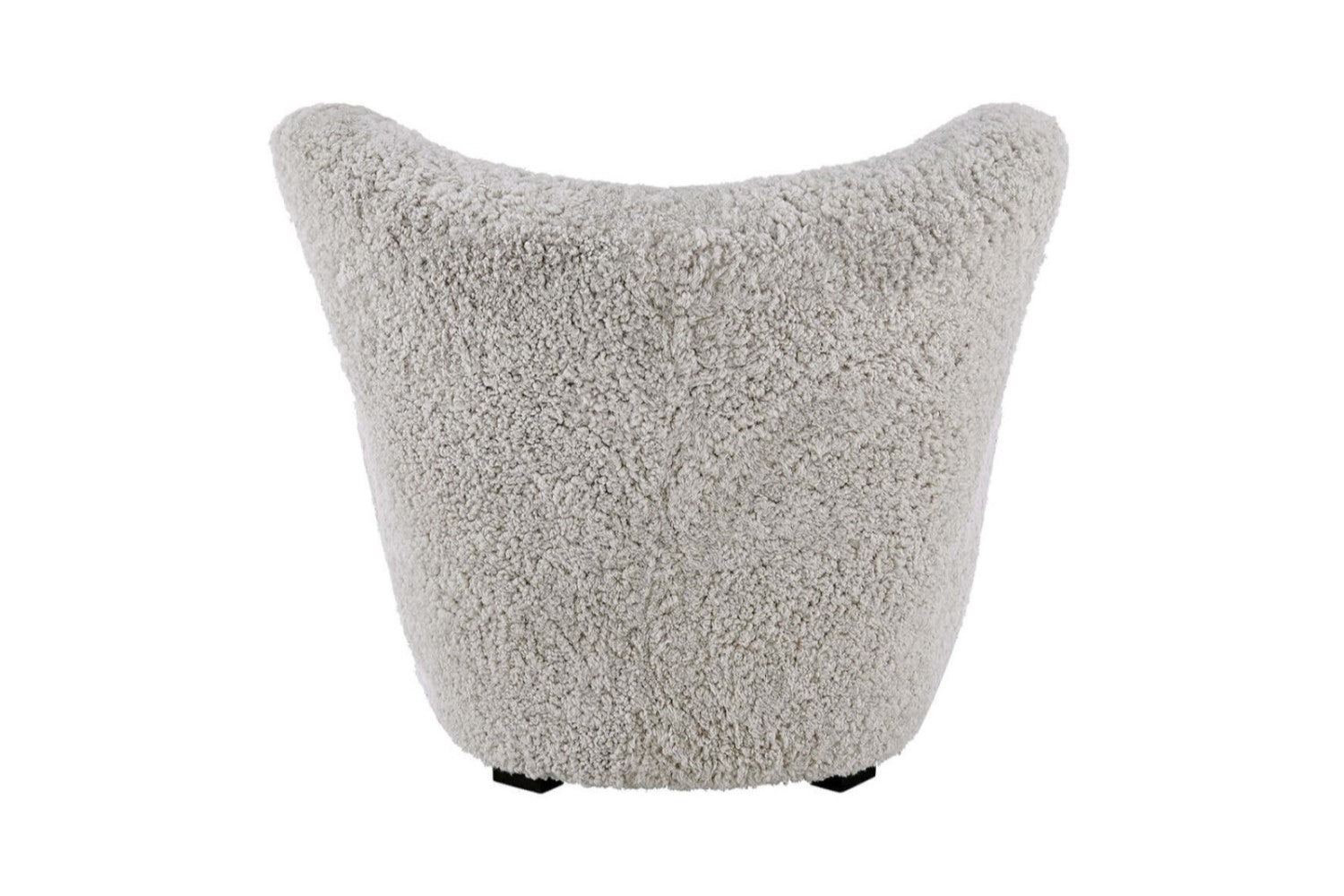 Valencia Flemming Lassen The Tired Man Lounge Chair & Footstool in Genuine Sheepskin, Light Grey